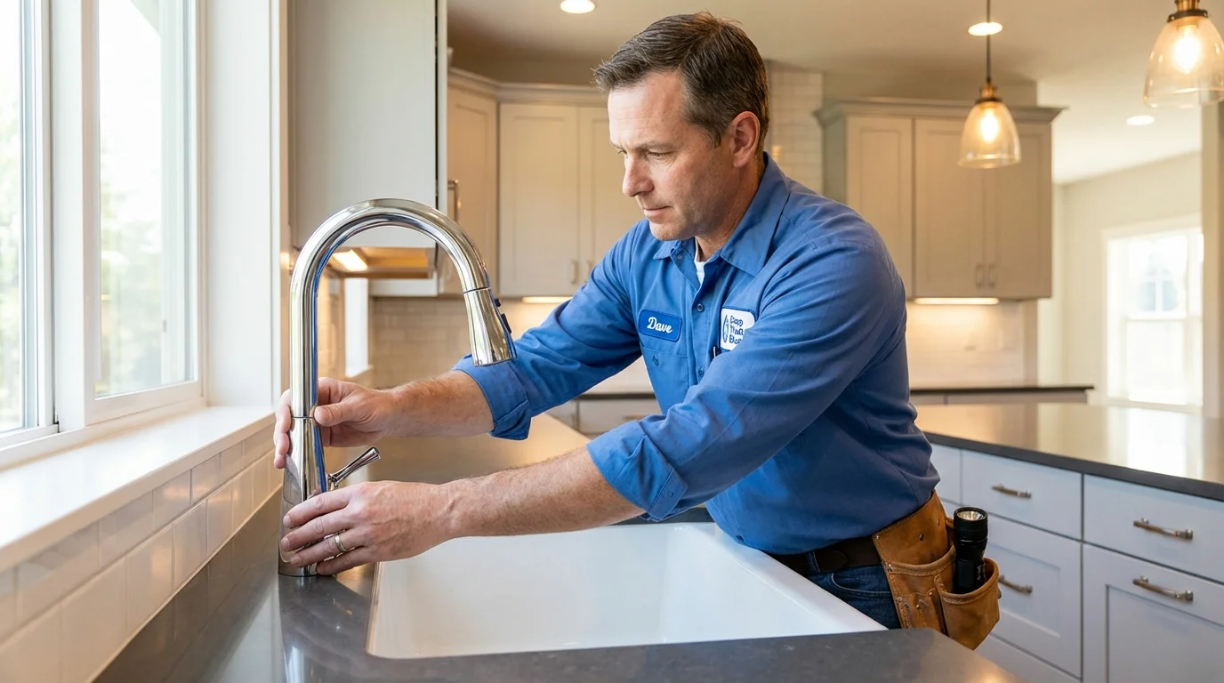 Kitchen faucet installation by Johns Plumbing LLC in Fostoria